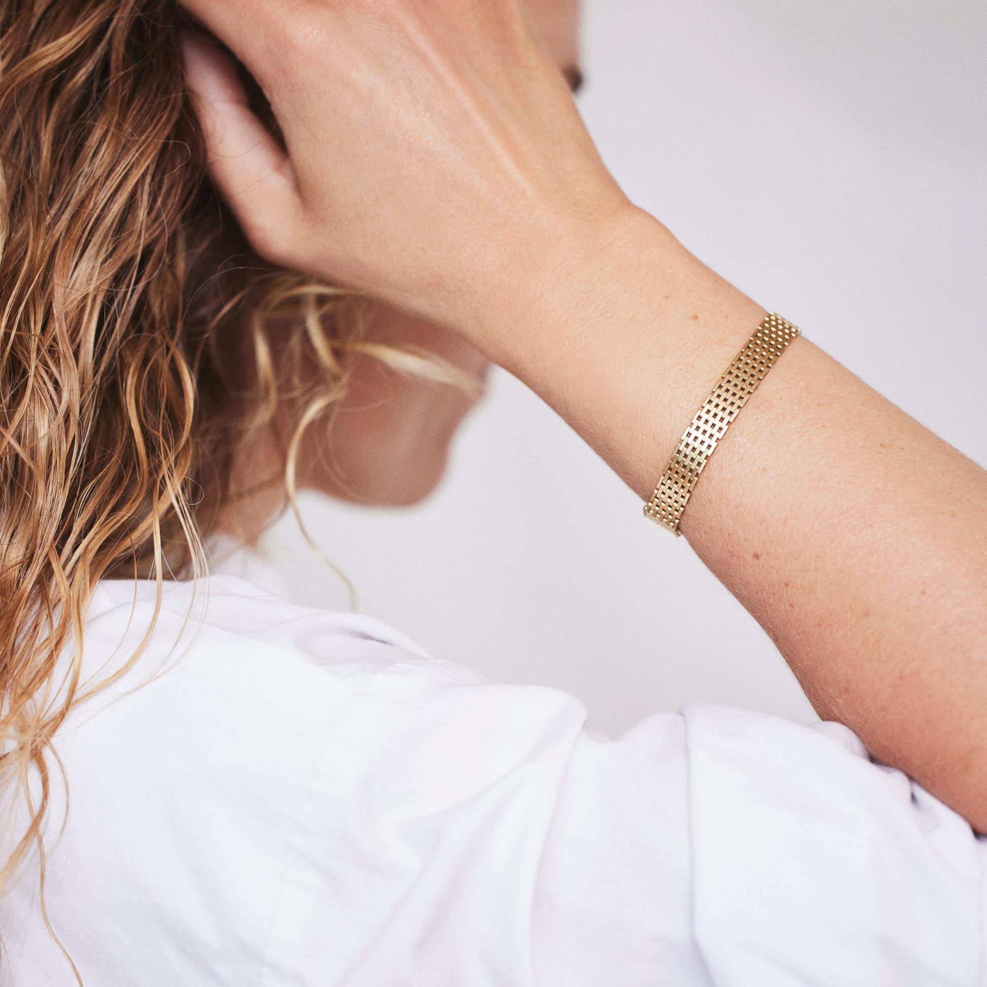 Murstensarmbånd i massivt genanvendt 18 karat guld