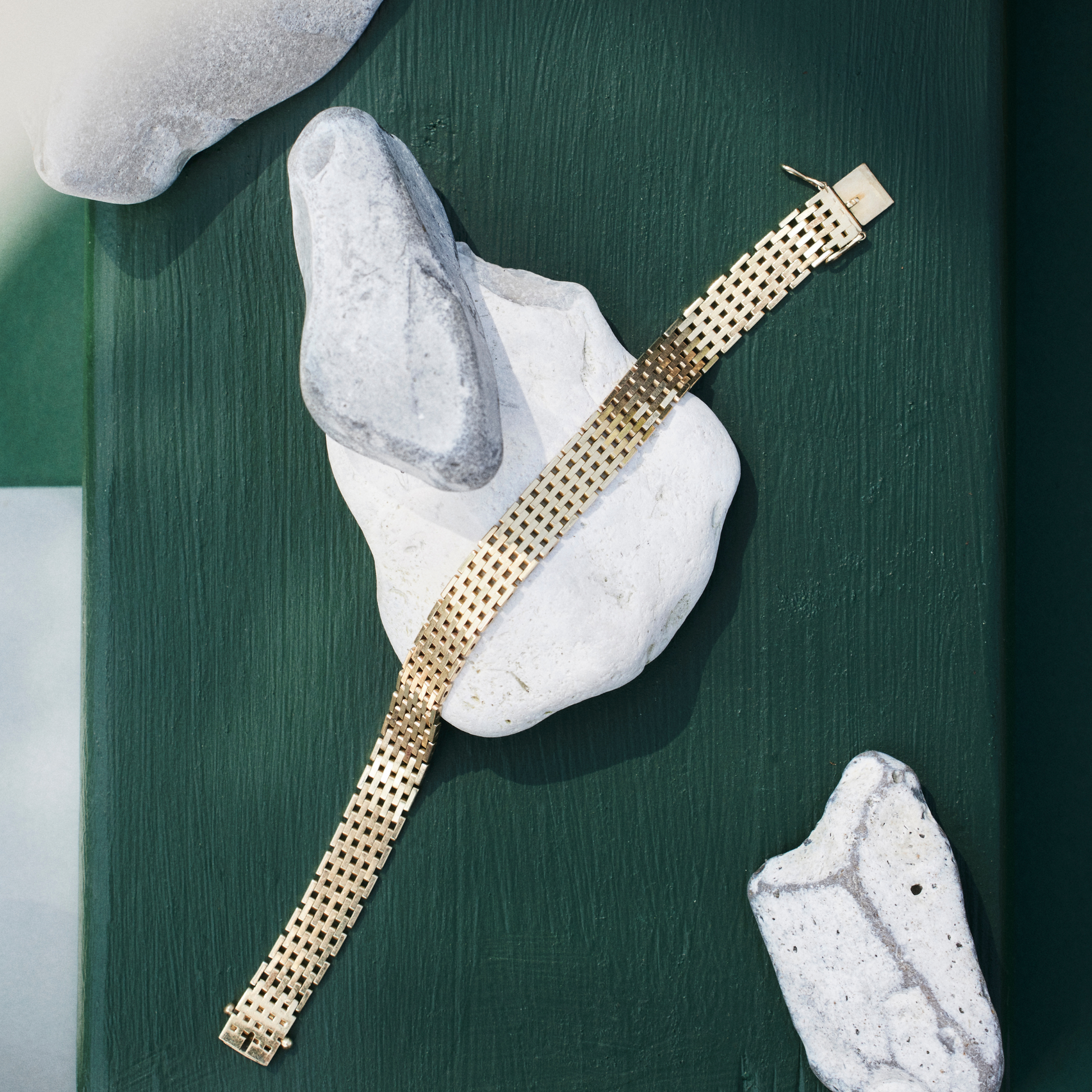 18 karat massivt genbrugsguld murstensarmbånd