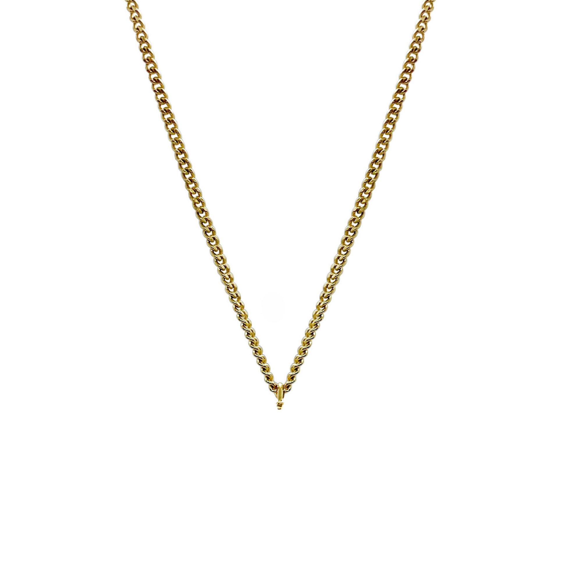 18 karat massiv guldhalskæde i genanvendt guld