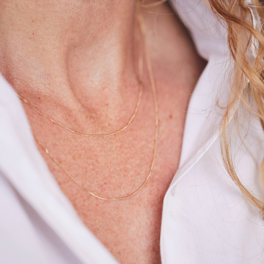 String necklace i genanvendt 18 karat massivt guld